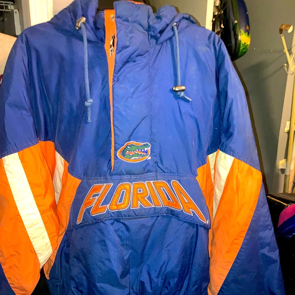 Florida Gators Blue and Orange Puffer Pullover Jacket